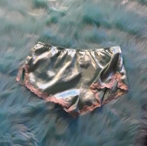 Lei Tiffany Blue Silk Sleep PJ Lingerie Sh…